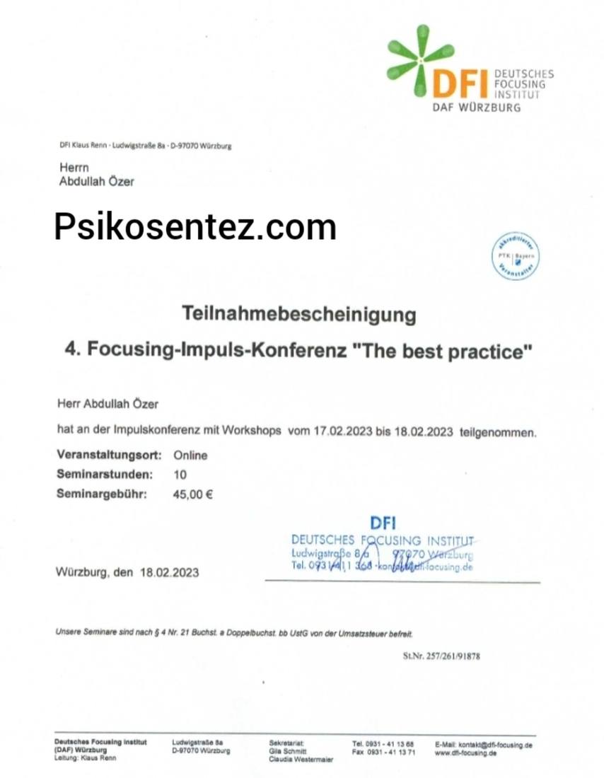 4. Focusing-Impuls-Konferenz „The best practice“