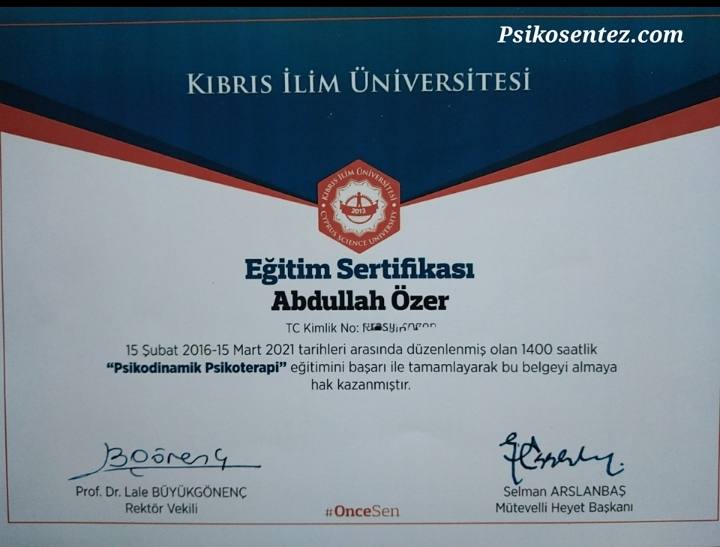 Psikodinamik Terapi Eğitim Sertifikası