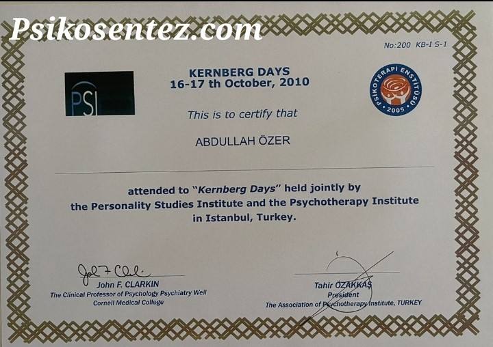 Kernberg Days: Kişilik Bozuklukları ve Aktarım Odaklı Terapi